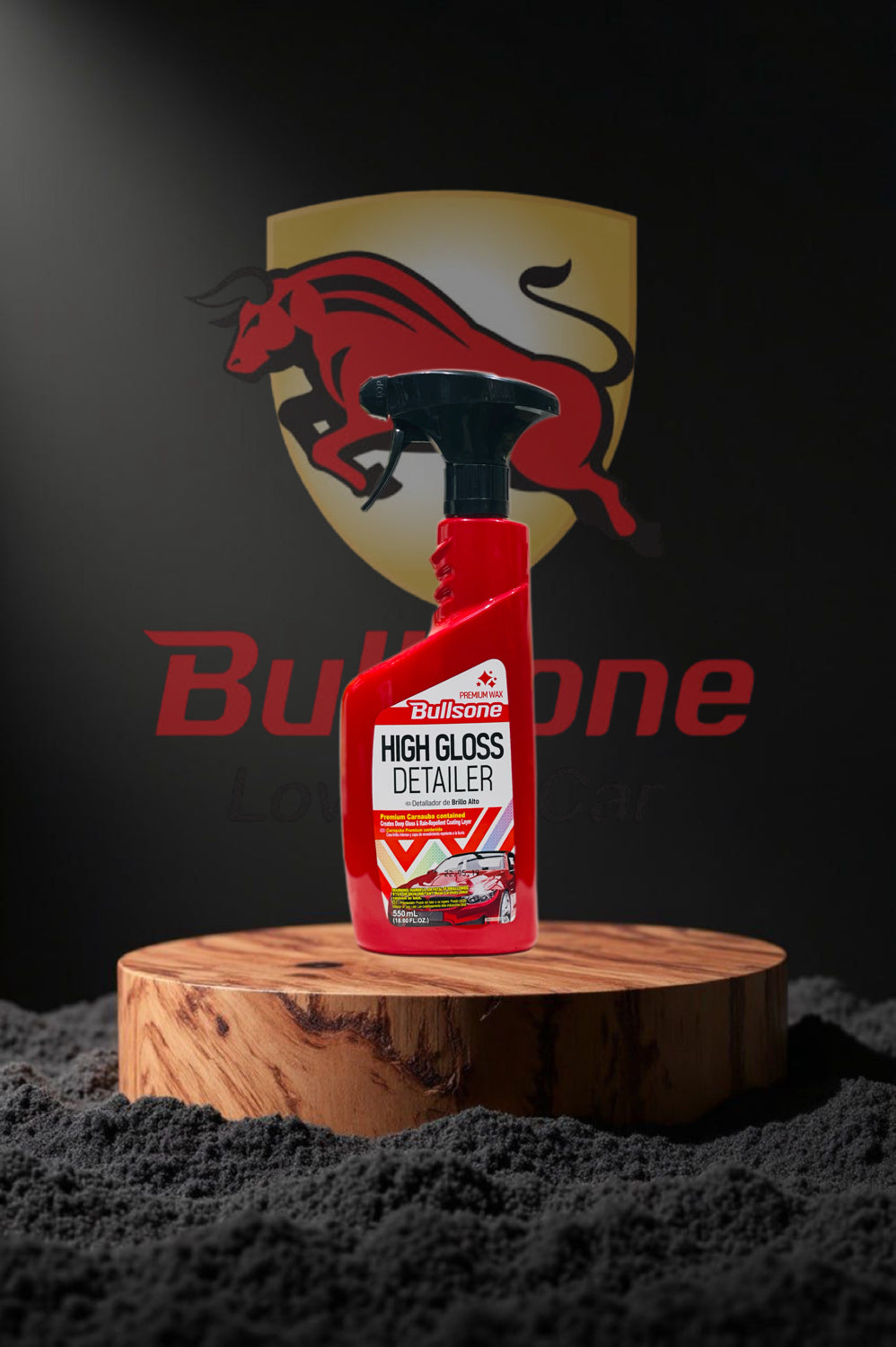 Bullsone High Gloss Detailer – Instant Shine & Water-Repellent Spray for Cars