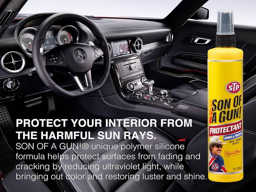 STP Son of a Gun Protectant – Interior Cleaner & UV Shield (Dashboard, Vinyl & Rubber)