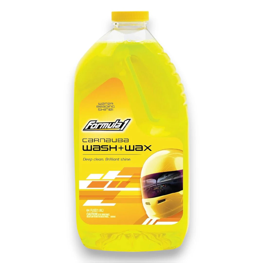 Formula 1 Wash+Wax Shampoo| 2-in-1 Car Shampoo with Carnauba Wax