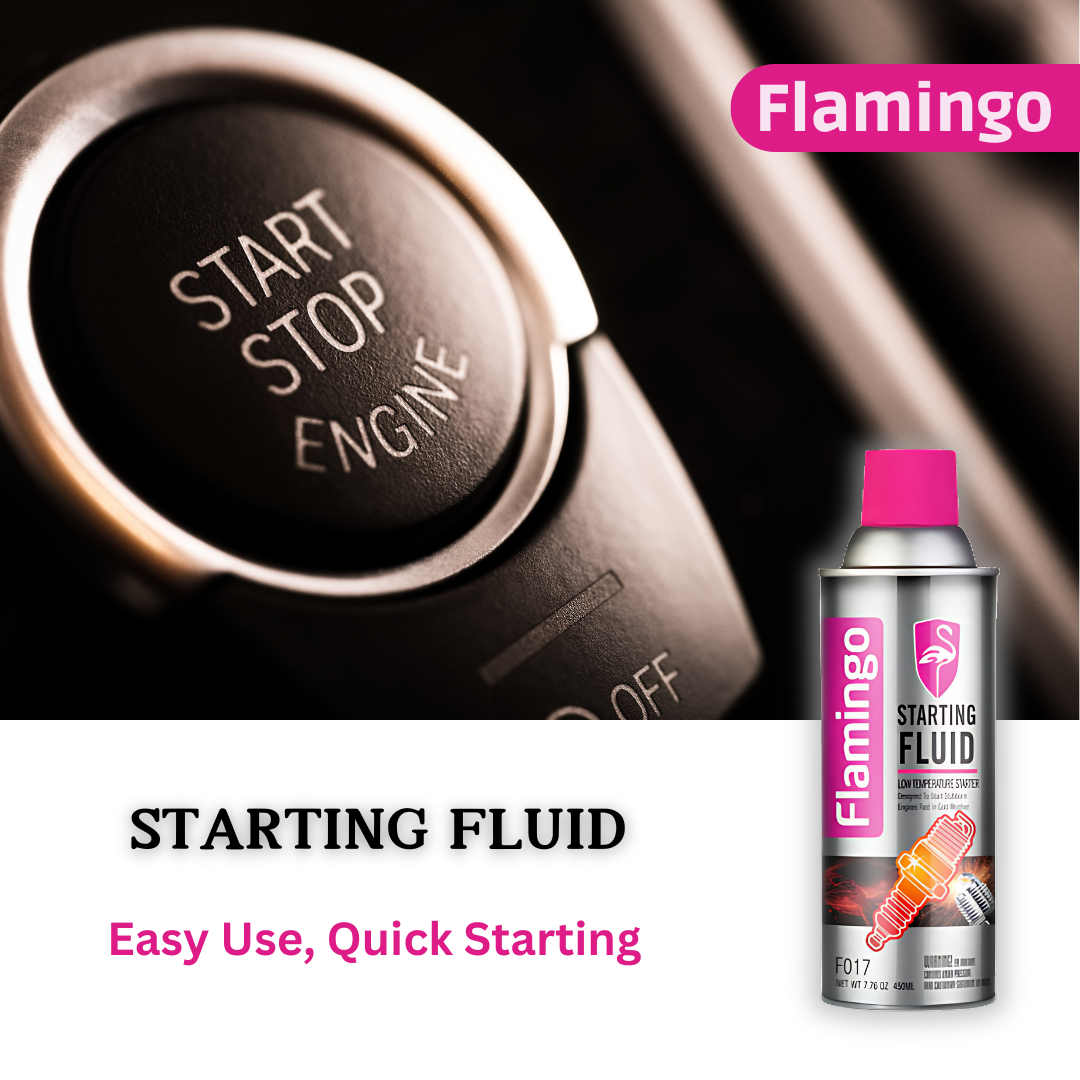Flamingo Starting Fluid – 450 ml | 40% Ether Quick Engine Start Spray